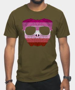 Lesbian T-Shirts - Pug Dog Face Gay Pride Lesbian Rainbow Flag with Sunglasses T-Shirt TP1503 3 - Lesbian Flag Pug Dog Face Gay Pride Lesbian Rainbow Flag with Sunglasses