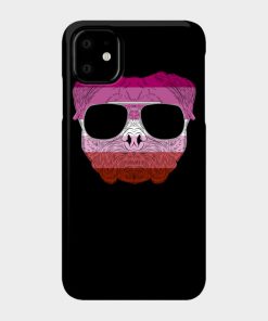 Lesbian Cases - Pug Dog Face Gay Pride Lesbian Rainbow Flag with Sunglasses Phone Case TP1503 3 - Lesbian Flag Pug Dog Face Gay Pride Lesbian Rainbow Flag with Sunglasses