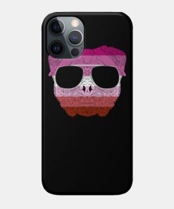 Lesbian Cases - Pug Dog Face Gay Pride Lesbian Rainbow Flag with Sunglasses Phone Case TP1503 6 - Lesbian Flag Pug Dog Face Gay Pride Lesbian Rainbow Flag with Sunglasses