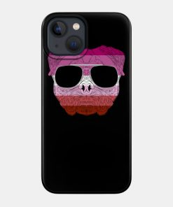 Lesbian Cases - Pug Dog Face Gay Pride Lesbian Rainbow Flag with Sunglasses Phone Case TP1503 10 - Lesbian Flag Pug Dog Face Gay Pride Lesbian Rainbow Flag with Sunglasses