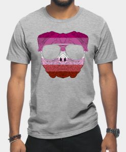 Lesbian T-Shirts - Pug Dog Face Gay Pride Lesbian Rainbow Flag with Sunglasses T-Shirt TP1503 4 - Lesbian Flag Pug Dog Face Gay Pride Lesbian Rainbow Flag with Sunglasses