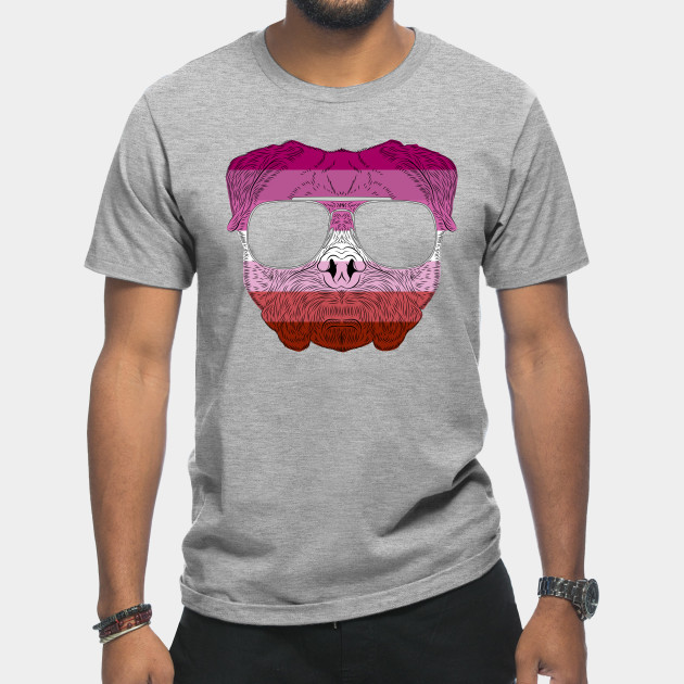 2982127_0-4 Pug Dog Face Gay Pride Lesbian Rainbow Flag with Sunglasses