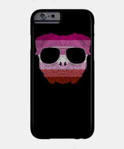 Lesbian Cases - Pug Dog Face Gay Pride Lesbian Rainbow Flag with Sunglasses Phone Case TP1503 13 - Lesbian Flag Pug Dog Face Gay Pride Lesbian Rainbow Flag with Sunglasses