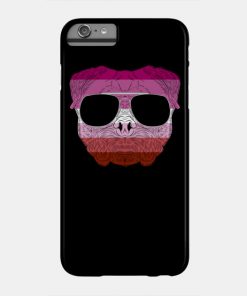 Lesbian Cases - Pug Dog Face Gay Pride Lesbian Rainbow Flag with Sunglasses Phone Case TP1503 14 - Lesbian Flag Pug Dog Face Gay Pride Lesbian Rainbow Flag with Sunglasses