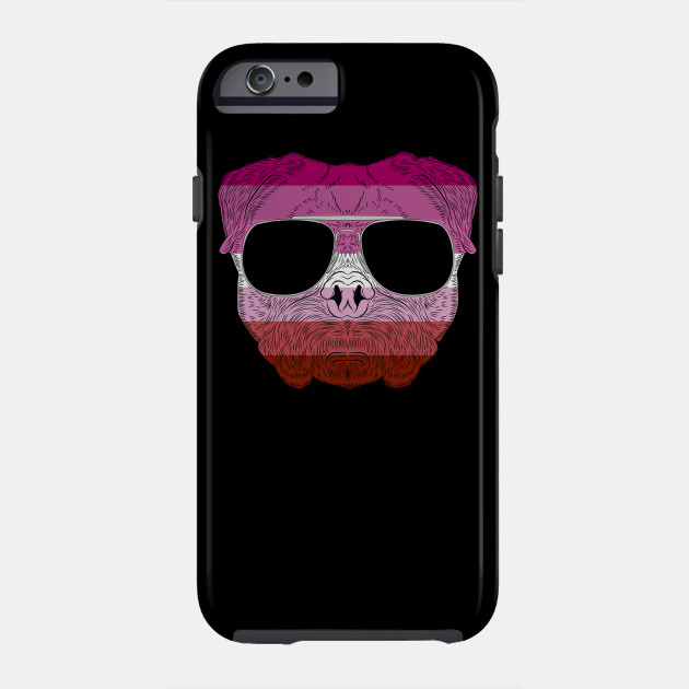 2982127_0-45 Pug Dog Face Gay Pride Lesbian Rainbow Flag with Sunglasses