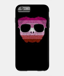 Lesbian Cases - Pug Dog Face Gay Pride Lesbian Rainbow Flag with Sunglasses Phone Case TP1503 19 - Lesbian Flag Pug Dog Face Gay Pride Lesbian Rainbow Flag with Sunglasses