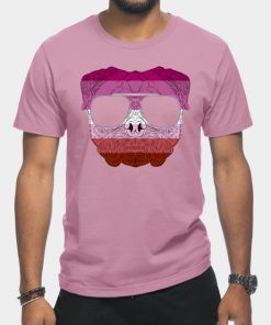 Lesbian T-Shirts - Pug Dog Face Gay Pride Lesbian Rainbow Flag with Sunglasses T-Shirt TP1503 5 - Lesbian Flag Pug Dog Face Gay Pride Lesbian Rainbow Flag with Sunglasses