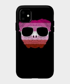 Lesbian Cases - Pug Dog Face Gay Pride Lesbian Rainbow Flag with Sunglasses Phone Case TP1503 25 - Lesbian Flag Pug Dog Face Gay Pride Lesbian Rainbow Flag with Sunglasses