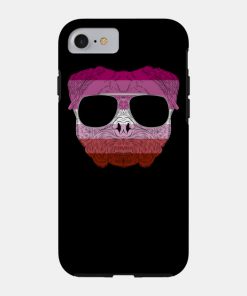 Lesbian Cases - Pug Dog Face Gay Pride Lesbian Rainbow Flag with Sunglasses Phone Case TP1503 26 - Lesbian Flag Pug Dog Face Gay Pride Lesbian Rainbow Flag with Sunglasses