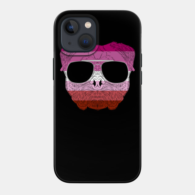 2982127_0-55 Pug Dog Face Gay Pride Lesbian Rainbow Flag with Sunglasses