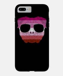 Lesbian Cases - Pug Dog Face Gay Pride Lesbian Rainbow Flag with Sunglasses Phone Case TP1503 28 - Lesbian Flag Pug Dog Face Gay Pride Lesbian Rainbow Flag with Sunglasses