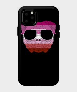 Lesbian Cases - Pug Dog Face Gay Pride Lesbian Rainbow Flag with Sunglasses Phone Case TP1503 29 - Lesbian Flag Pug Dog Face Gay Pride Lesbian Rainbow Flag with Sunglasses