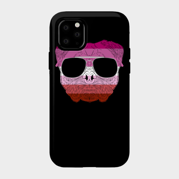 2982127_0-57 Pug Dog Face Gay Pride Lesbian Rainbow Flag with Sunglasses