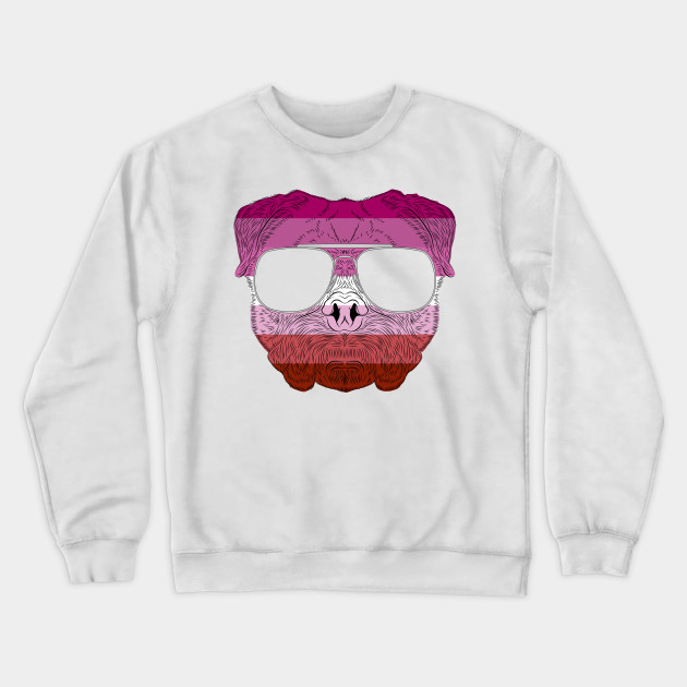 2982127_0-72 Pug Dog Face Gay Pride Lesbian Rainbow Flag with Sunglasses