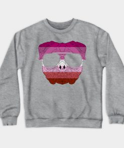 Pug Dog Face Gay Pride Lesbian Rainbow Flag with Sunglasses