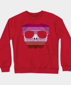 Lesbian Sweatshirts - Pug Dog Face Gay Pride Lesbian Rainbow Flag with Sunglasses Sweatshirt TP1503 2 - Lesbian Flag Pug Dog Face Gay Pride Lesbian Rainbow Flag with Sunglasses