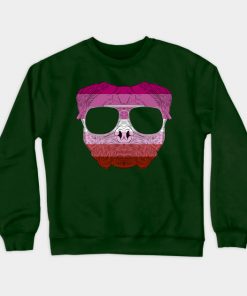 Lesbian Sweatshirts - Pug Dog Face Gay Pride Lesbian Rainbow Flag with Sunglasses Sweatshirt TP1503 3 - Lesbian Flag Pug Dog Face Gay Pride Lesbian Rainbow Flag with Sunglasses