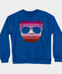 Lesbian Sweatshirts - Pug Dog Face Gay Pride Lesbian Rainbow Flag with Sunglasses Sweatshirt TP1503 5 - Lesbian Flag Pug Dog Face Gay Pride Lesbian Rainbow Flag with Sunglasses