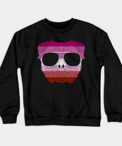 Lesbian Sweatshirts - Pug Dog Face Gay Pride Lesbian Rainbow Flag with Sunglasses Sweatshirt TP1503 6 - Lesbian Flag Pug Dog Face Gay Pride Lesbian Rainbow Flag with Sunglasses