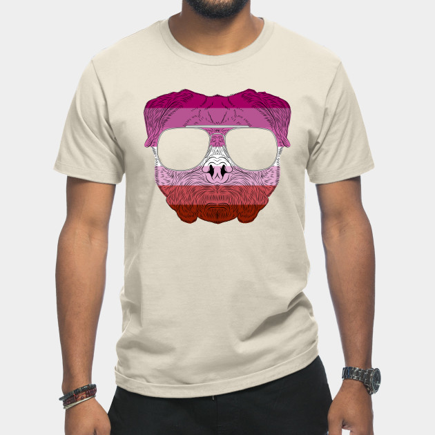 2982127_0-8 Pug Dog Face Gay Pride Lesbian Rainbow Flag with Sunglasses