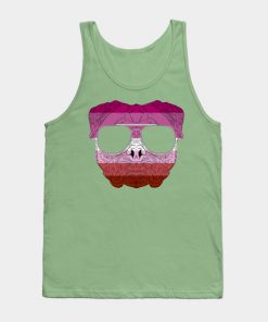 Pug Dog Face Gay Pride Lesbian Rainbow Flag with Sunglasses