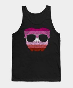 Lesbian Tank Tops - Pug Dog Face Gay Pride Lesbian Rainbow Flag with Sunglasses Tank Top TP1503 4 - Lesbian Flag Pug Dog Face Gay Pride Lesbian Rainbow Flag with Sunglasses