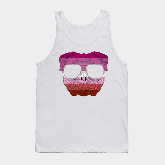 2982127_0-86 Pug Dog Face Gay Pride Lesbian Rainbow Flag with Sunglasses