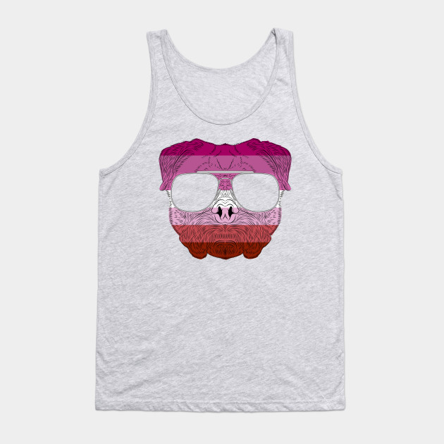 2982127_0-87 Pug Dog Face Gay Pride Lesbian Rainbow Flag with Sunglasses