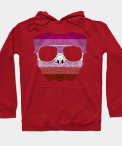 Lesbian Hoodies - Pug Dog Face Gay Pride Lesbian Rainbow Flag with Sunglasses Hoodie TP1503 2 - Lesbian Flag Pug Dog Face Gay Pride Lesbian Rainbow Flag with Sunglasses