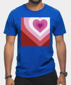 Lesbian T-Shirts - Lesbian Heart T-Shirt TP1503 2 - Lesbian Flag Lesbian Heart