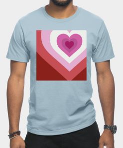 Lesbian T-Shirts - Lesbian Heart T-Shirt TP1503 20 - Lesbian Flag Lesbian Heart