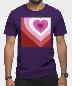 Lesbian T-Shirts - Lesbian Heart T-Shirt TP1503 3 - Lesbian Flag Lesbian Heart
