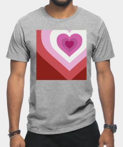 Lesbian T-Shirts - Lesbian Heart T-Shirt TP1503 4 - Lesbian Flag Lesbian Heart