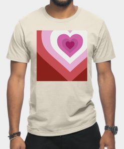 Lesbian T-Shirts - Lesbian Heart T-Shirt TP1503 5 - Lesbian Flag Lesbian Heart