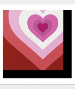 Lesbian Posters - Lesbian Heart Poster TP1503 2 - Lesbian Flag Lesbian Heart