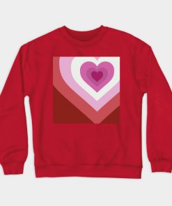 Lesbian Sweatshirts - Lesbian Heart Sweatshirt TP1503 2 - Lesbian Flag Lesbian Heart