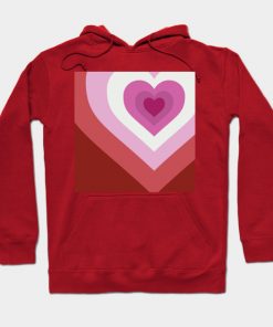 Lesbian Hoodies - Lesbian Heart Hoodie TP1503 2 - Lesbian Flag Lesbian Heart