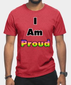 Lesbian T-Shirts - I am Proud (Lesbian) T-Shirt TP1503 2 - Lesbian Flag I am Proud (Lesbian)
