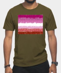 Lesbian Flag Crosshatch Design