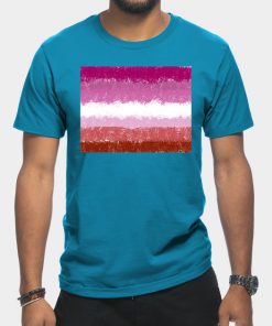 Lesbian T-Shirts - Lesbian Flag Crosshatch Design T-Shirt TP1503 11 - Lesbian Flag Lesbian Flag Crosshatch Design