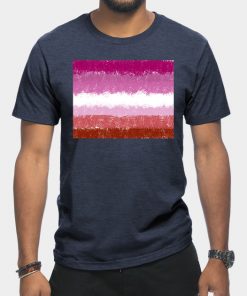 Lesbian T-Shirts - Lesbian Flag Crosshatch Design T-Shirt TP1503 14 - Lesbian Flag Lesbian Flag Crosshatch Design