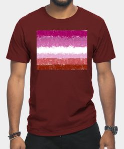 Lesbian T-Shirts - Lesbian Flag Crosshatch Design T-Shirt TP1503 16 - Lesbian Flag Lesbian Flag Crosshatch Design