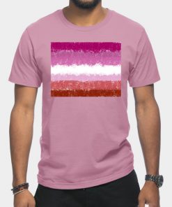 Lesbian T-Shirts - Lesbian Flag Crosshatch Design T-Shirt TP1503 17 - Lesbian Flag Lesbian Flag Crosshatch Design