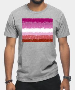 Lesbian T-Shirts - Lesbian Flag Crosshatch Design T-Shirt TP1503 2 - Lesbian Flag Lesbian Flag Crosshatch Design