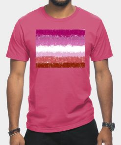 Lesbian T-Shirts - Lesbian Flag Crosshatch Design T-Shirt TP1503 21 - Lesbian Flag Lesbian Flag Crosshatch Design