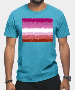 Lesbian T-Shirts - Lesbian Flag Crosshatch Design T-Shirt TP1503 24 - Lesbian Flag Lesbian Flag Crosshatch Design