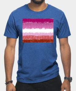 Lesbian T-Shirts - Lesbian Flag Crosshatch Design T-Shirt TP1503 25 - Lesbian Flag Lesbian Flag Crosshatch Design