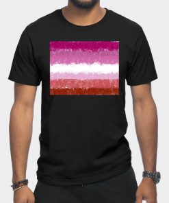 Lesbian T-Shirts - Lesbian Flag Crosshatch Design T-Shirt TP1503 3 - Lesbian Flag Lesbian Flag Crosshatch Design