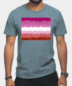 Lesbian T-Shirts - Lesbian Flag Crosshatch Design T-Shirt TP1503 4 - Lesbian Flag Lesbian Flag Crosshatch Design