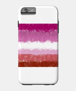 Lesbian Flag Crosshatch Design